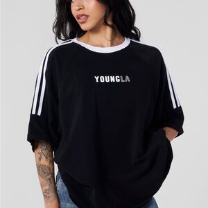 YoungLA Women's Black and White Short Sleeve Tee
